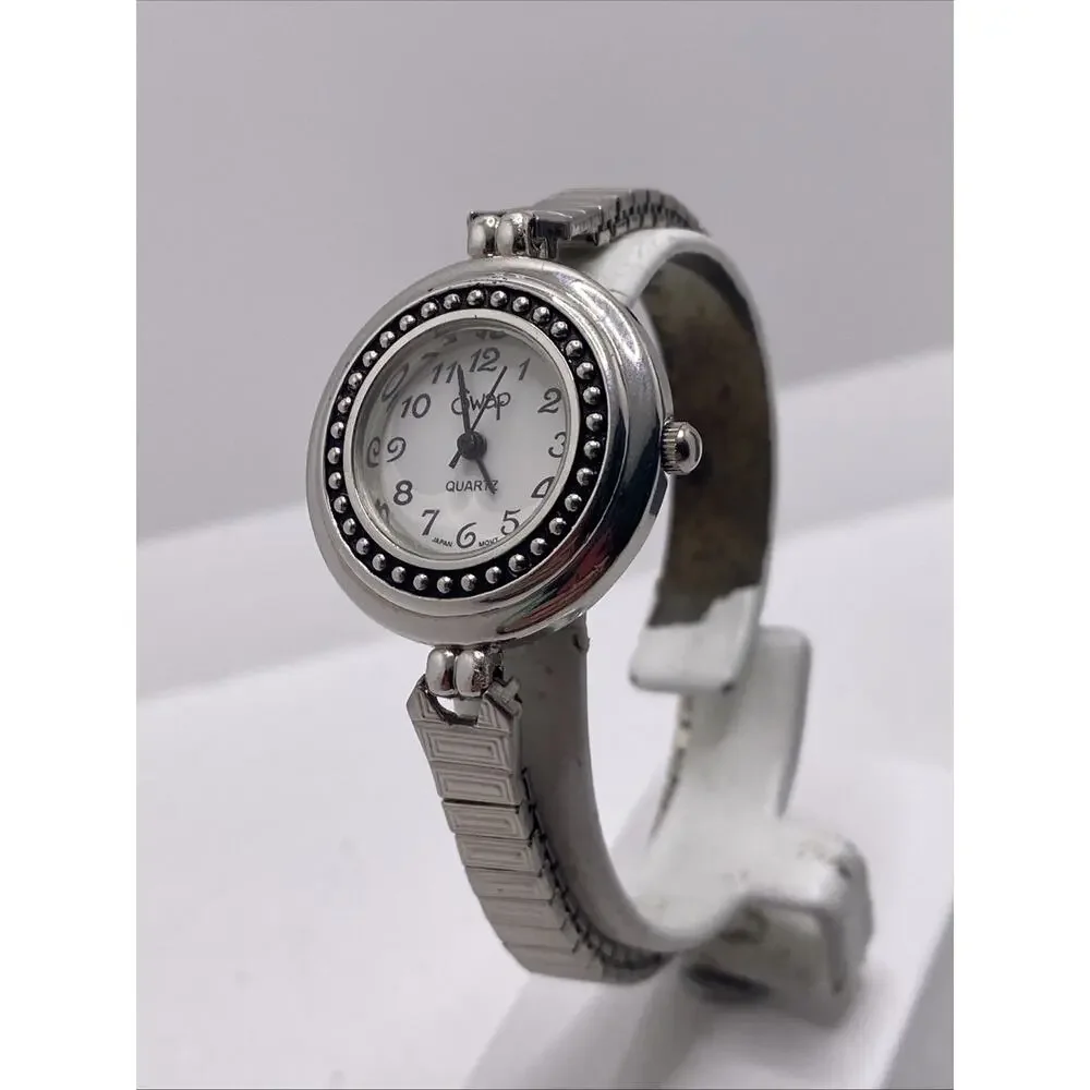 Swap Womens Stretch Band Watch Works New Battery
